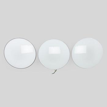 Arne Jacobsen, set of three ceiling lamps/wall lamps, "AJ-Eklipta", Louis Poulsen, Denmark.