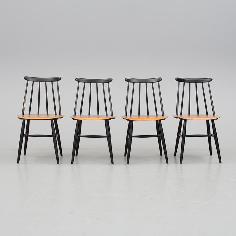 STOLAR, 4 st, "Fanett", Ilmari Tapiovaara, Edsbyverken, formgiven 1958.