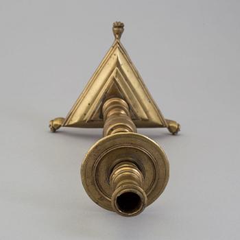LJUSSTAKE, brons, 1600-tal.