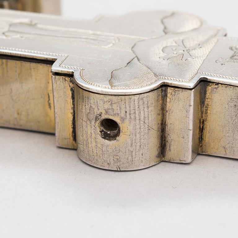 Dmitry Maksimovich Shelaputin, Krusifiksi, hopeaa, Moskova, Venäjä 1874.