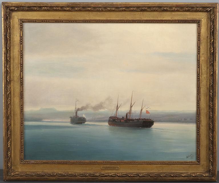 Ivan Constantinovich Aivazovsky, "CAPTURING OF THE TURKISH SHIP MERSINA".