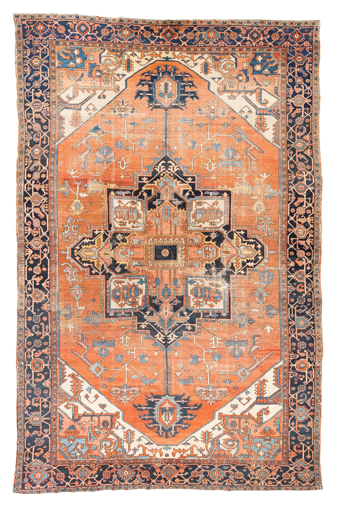 A carpet, an antique Heriz, ca 469,5-471 x 300-309,5 cm.