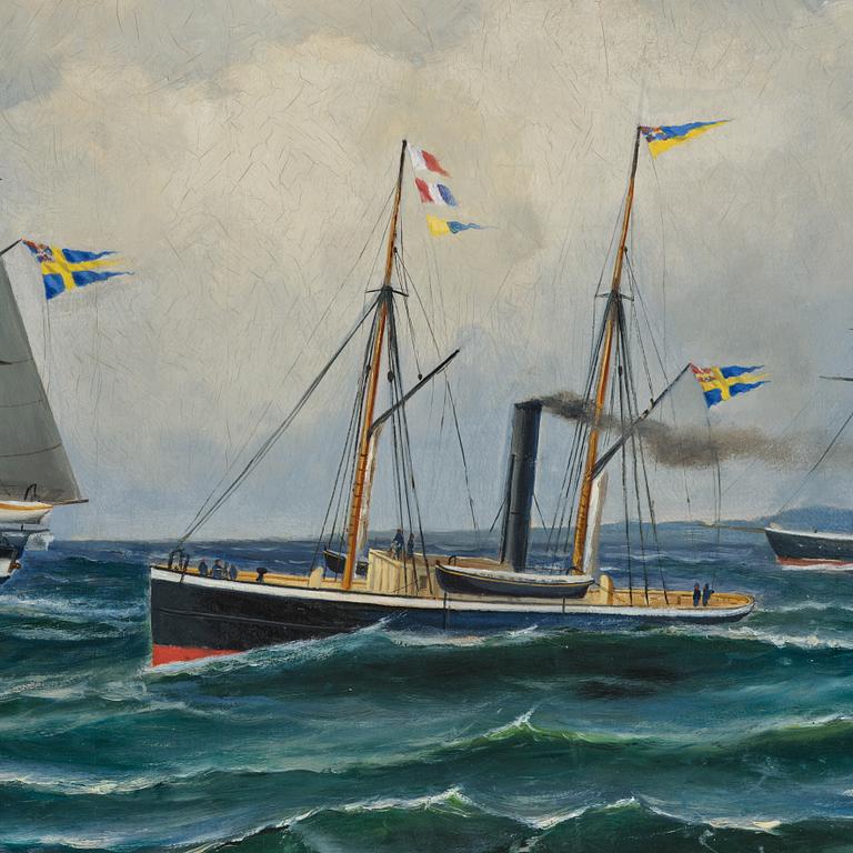 Christian Fredrik Swensson (Svensson), Christian Fredrik Swensson, "Norrköping" and cannon boats.