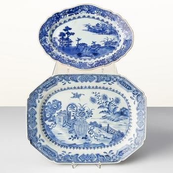 Parti, 8 delar, porslin. Qingdynastin, Qianlong (1736-95).