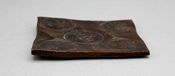 PLÅTMYNT, koppar, 1/2 daler silvermynt, Adolf Fredrik av Sverige 1752.