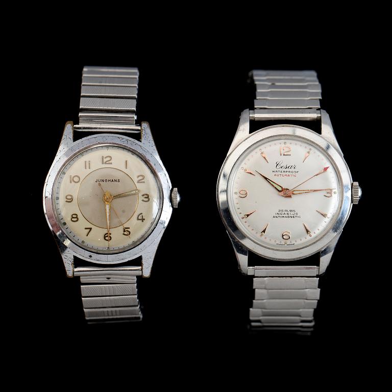 ARMBNADSUR, 2 st, stål, Junghans och Cesar.