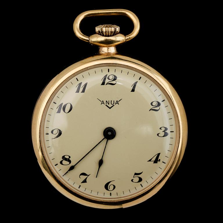 FICKUR, 18K guld, Anua, 1900-talets första hälft.