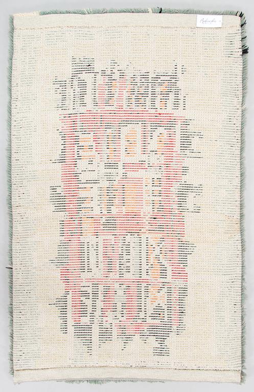 Satu Peura, A Finnish rya rug for Ryijypalvelu. Circa 150 x 90 cm.