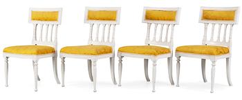 Four late Gustavian chairs by E. Ståhl.