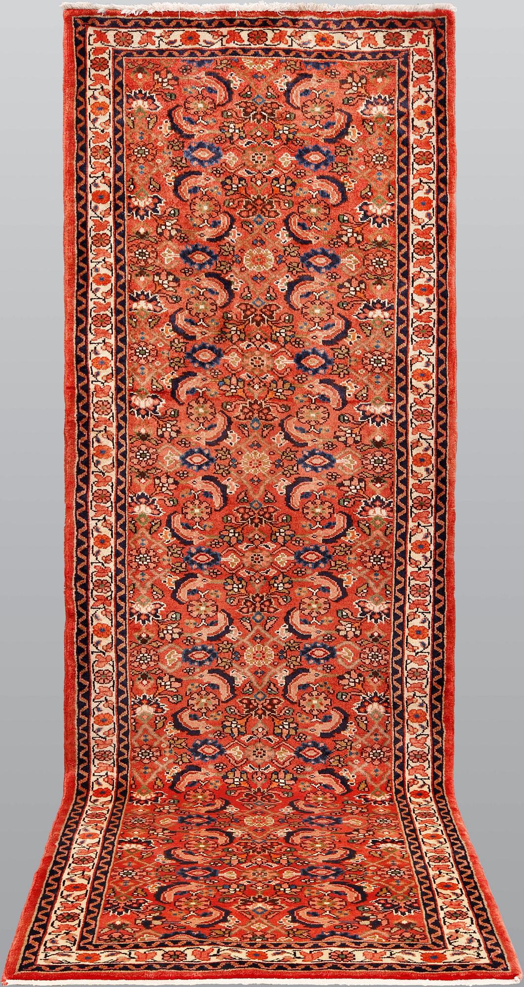 A Hamadan runner, approximately 286 x 98 cm.