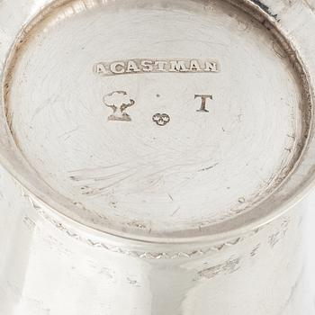 Arvid Castman, a silver beaker, Eksjö 1777.