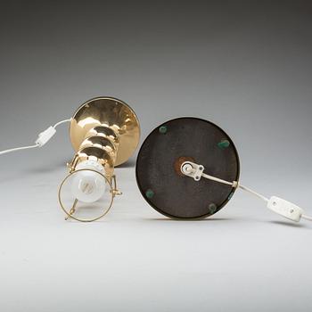 BORDSLAMPOR, ett par, 1900-talets andra hälft.