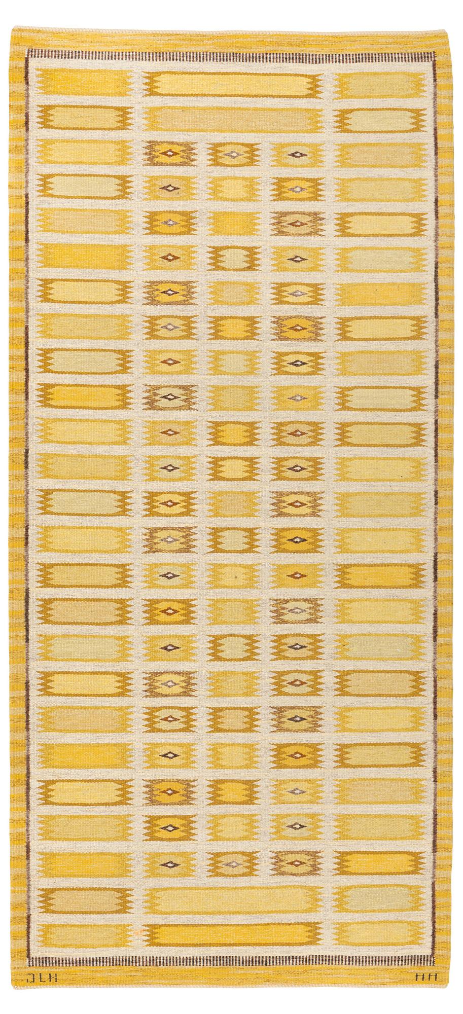 matta, rölakan, ca 281 x 130 cm, signerad JLH MM.