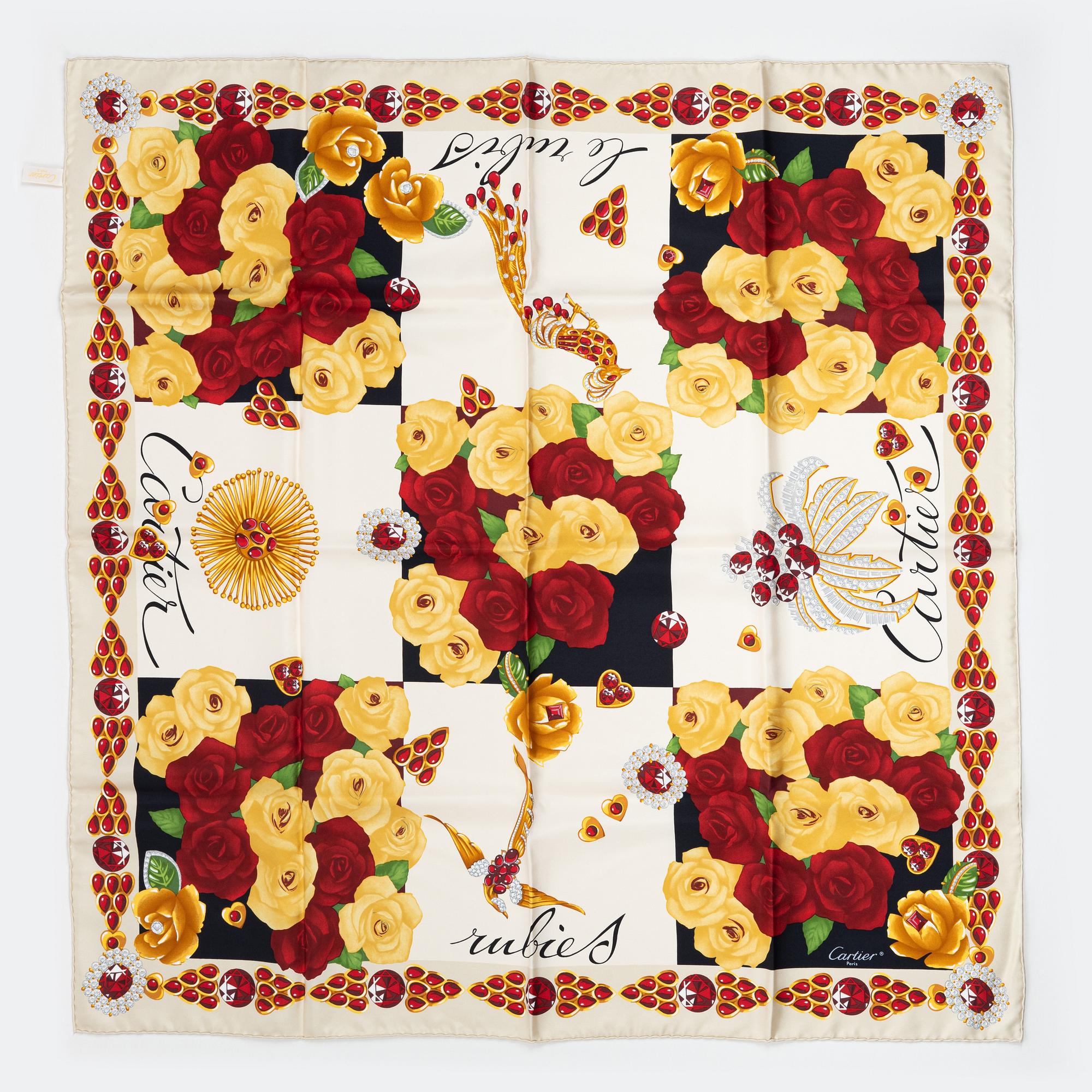 Cartier, a twill silk scarf.