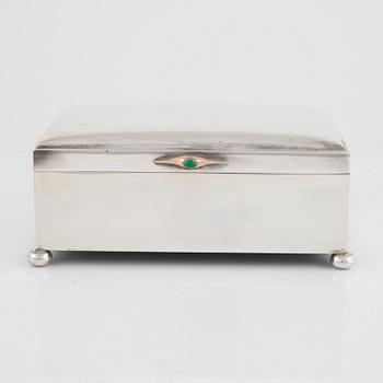 HJ Bergmark, cigarrskrin, silver, Norrköping, troligen 1917.