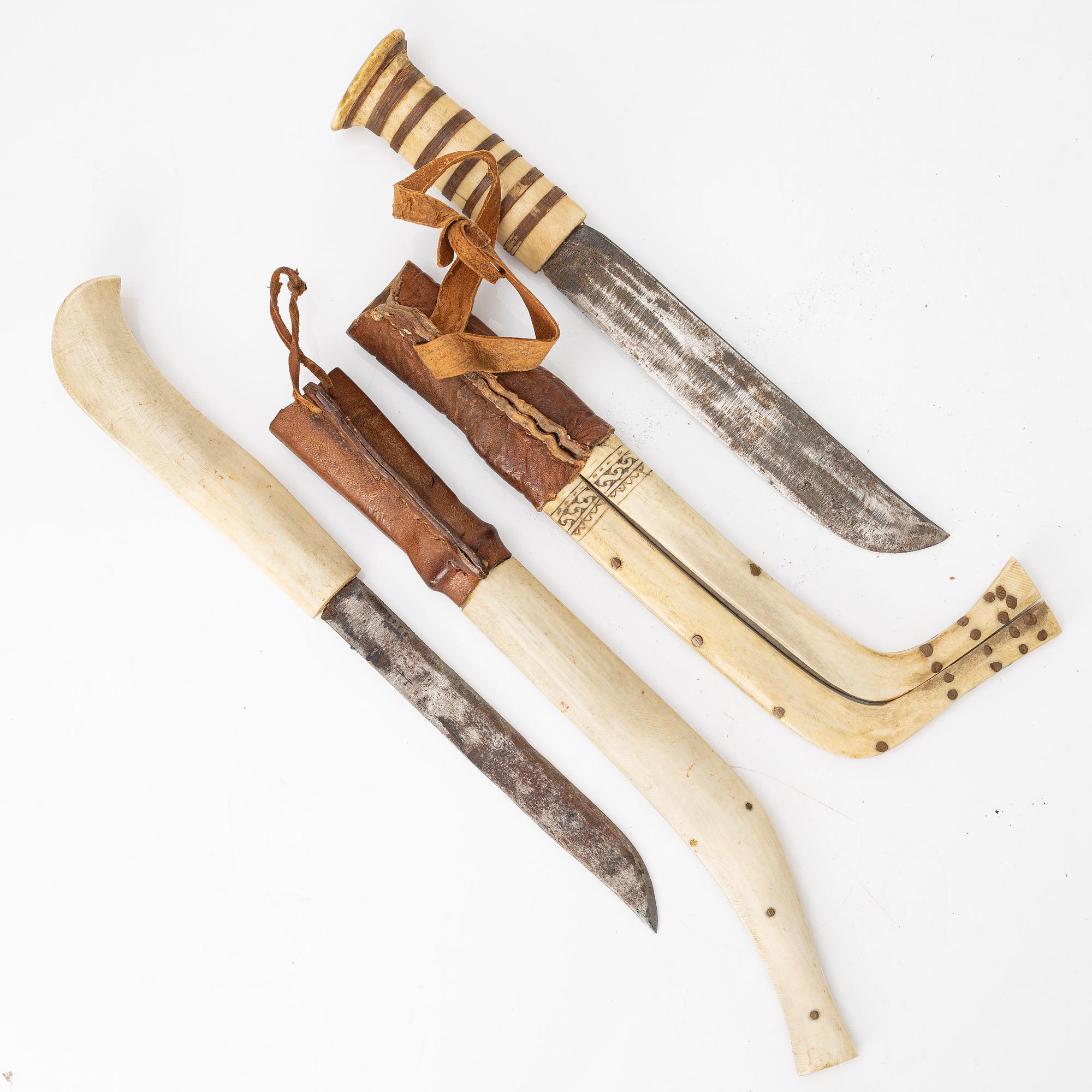 Two knives, unidentified craftsmen.