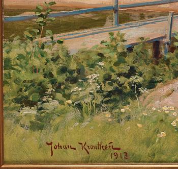 Johan Krouthén, Summer landscape with cows.