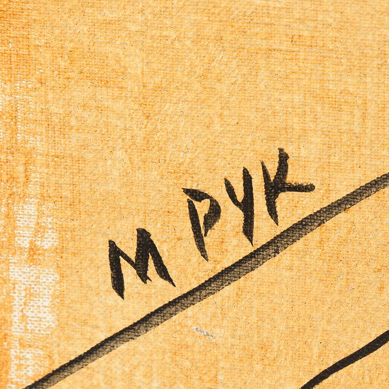 Madeleine Pyk, oil on canvas/panel, signed.