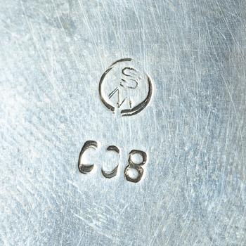 Sockerskål, silver, rokokostil, 1900-tal.