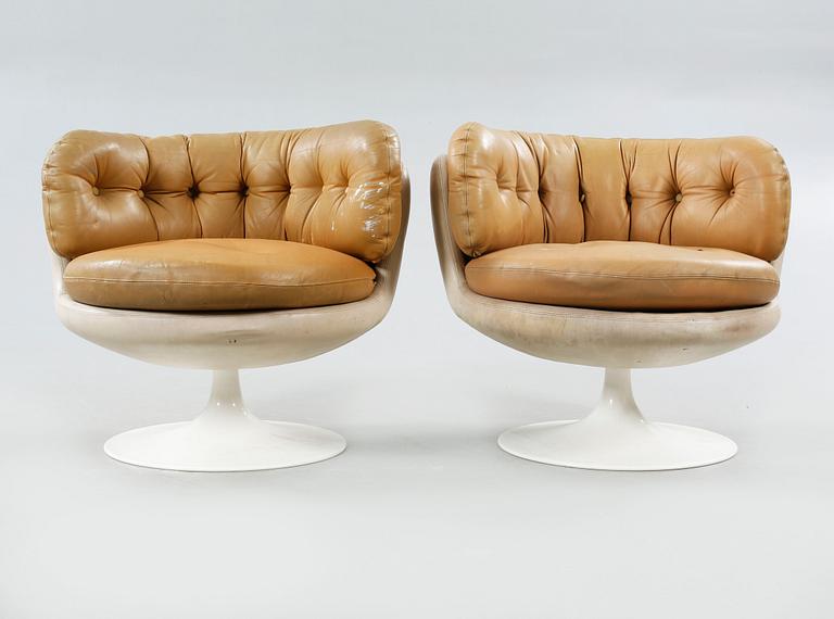 A pair of chairs, 1960s.