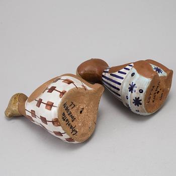 LISA LARSON, two stoneware figurines, Gustavsberg, Sweden.