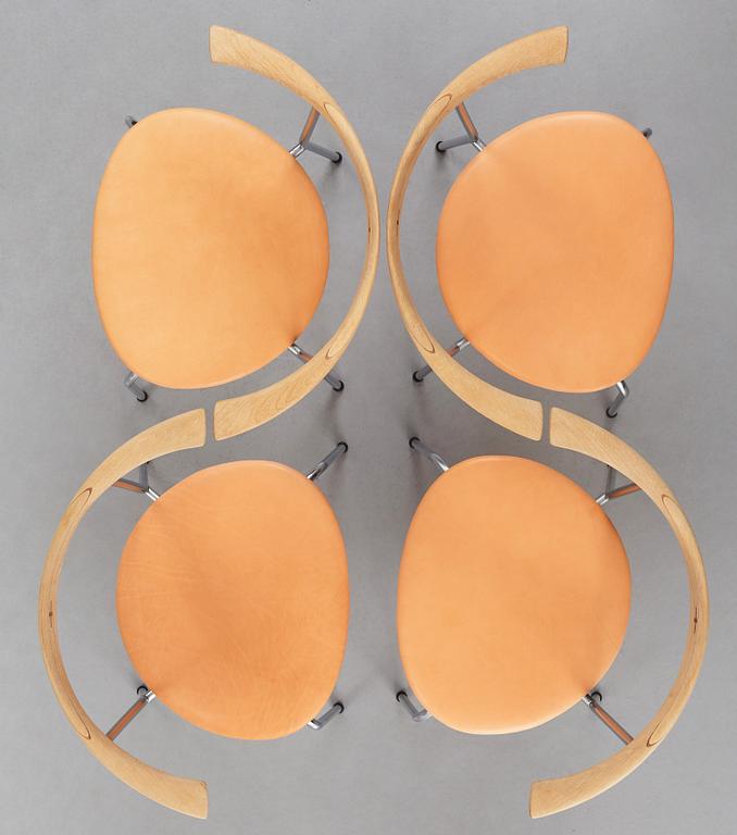 Hans J. Wegner, a set of 10 "JH-701" chairs by Johannes Hansen, Denmark.