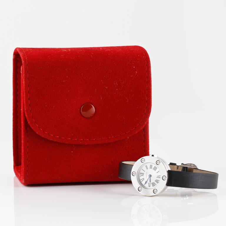 ARMBANDSUR, 18 k vitguld med sex diamanter, Love Collection, Cartier.