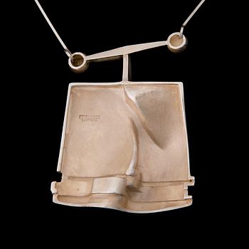 BJÖRN WECKSTRÖM, HALSSMYCKE, "O2X", silver, Lapponia 1977.