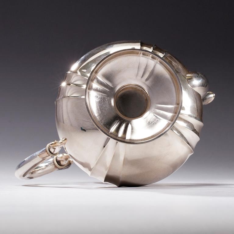 KAFFESERVIS, 3 delar, silver, Kultakeskus, Tavastehus 1969. Totalvikt ca 739 g.