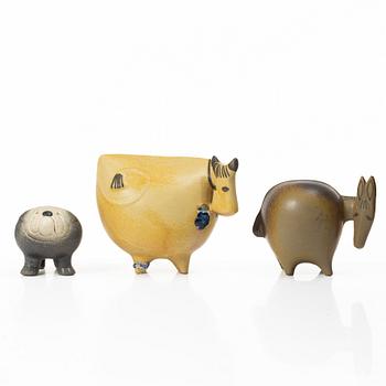 Lisa Larson, Three figurines, Gustavsberg.