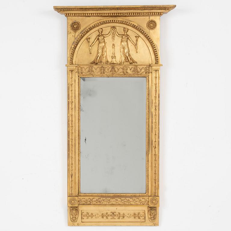 Mirror, late Gustavian, circa 1800.