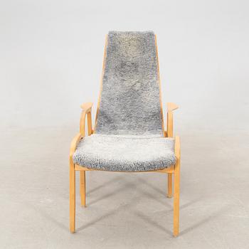 Yngve Ekström, armchair with footstool "Lamino", Swedese 20th century.