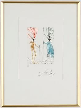 SALVADOR DALÍ, Coulor-printed drypoint etchings, signed 86/250.