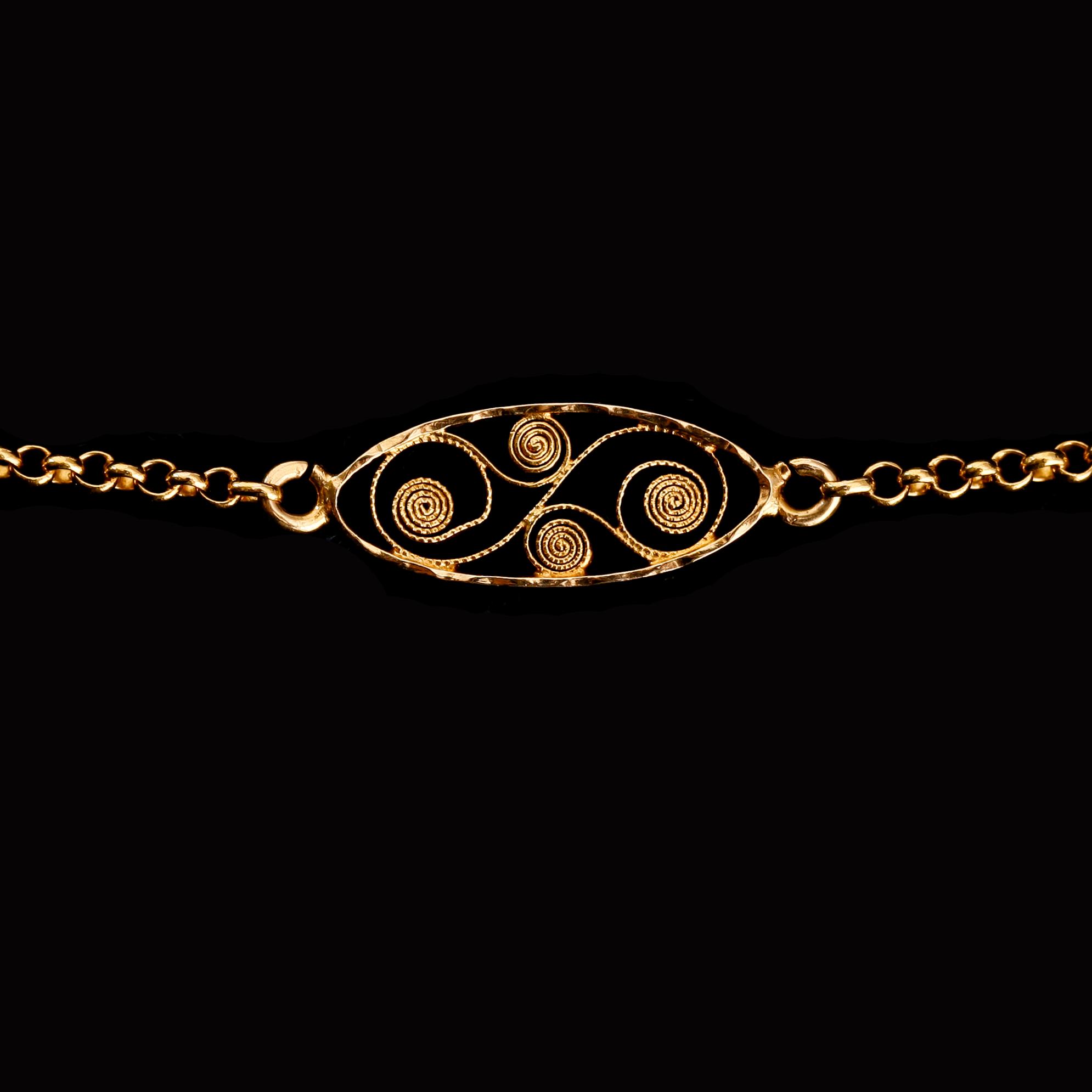 KEDJA, 18 k guld, GD & C. Vikt ca 17 gram.