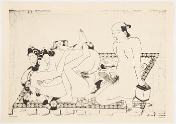 Mapp av Francois Poncetton, Les Erotiques Japonais, Paris, Editions du Siecle, 121 Bouleard Saint-Michel. MCMXXV.