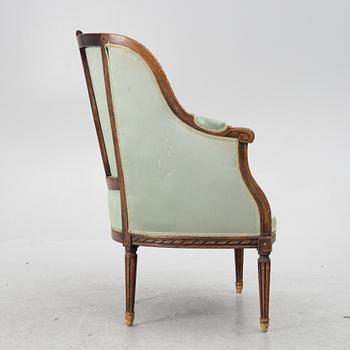 Fåtölj, Louis XVI, Frankrike,.