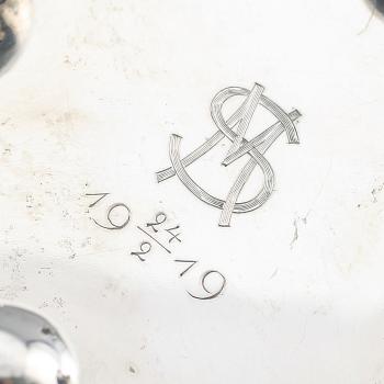 KAFFESERVIS, 4 delar, silver, K Anderson, Stockholm 1918. Vikt ca 1741 gram.