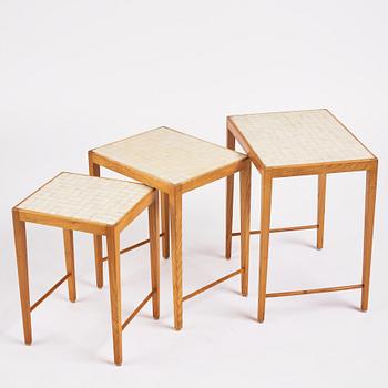 Nesting tables, Swedish Modern 1940s.