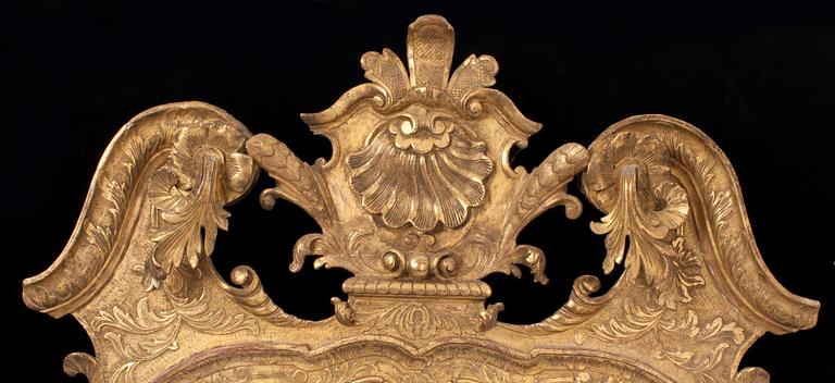 An English late Baroque 18th century mirror.