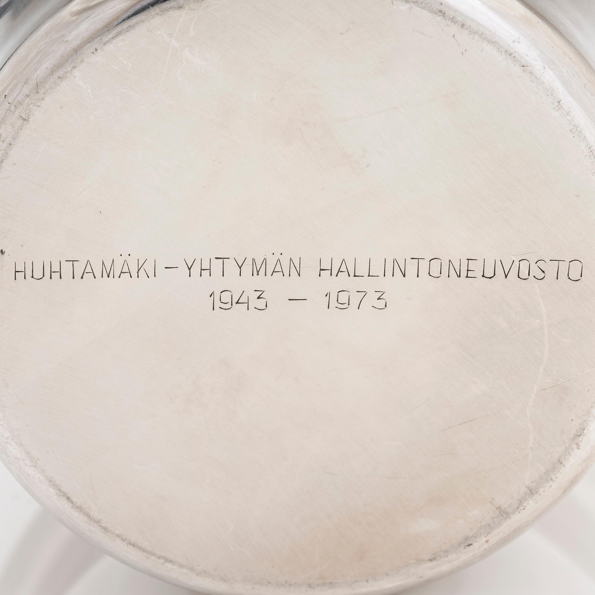 A silver champagne cooler bucket, Kultakeskus, Hämeenlinna 1973.