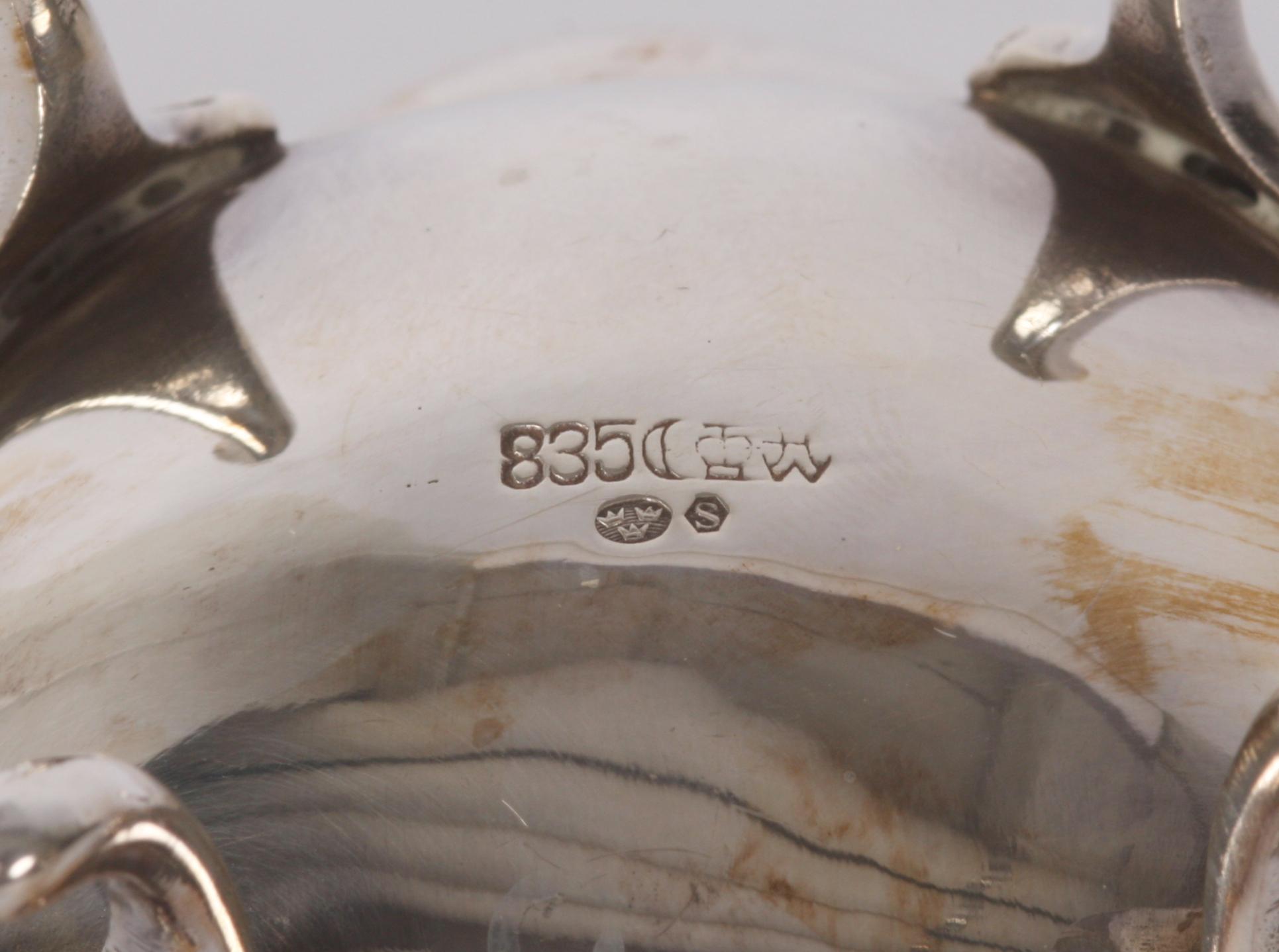 KAFFESERVIS, 3 delar, silver, importstämplar.