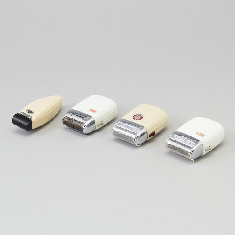 DIETER RAMS & GERD ALFRED MÜLLER, 4 shavers, Braun.