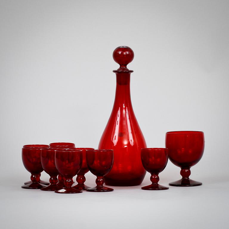 GLAS samt KARAFF, 11 delar. Reijmyre.