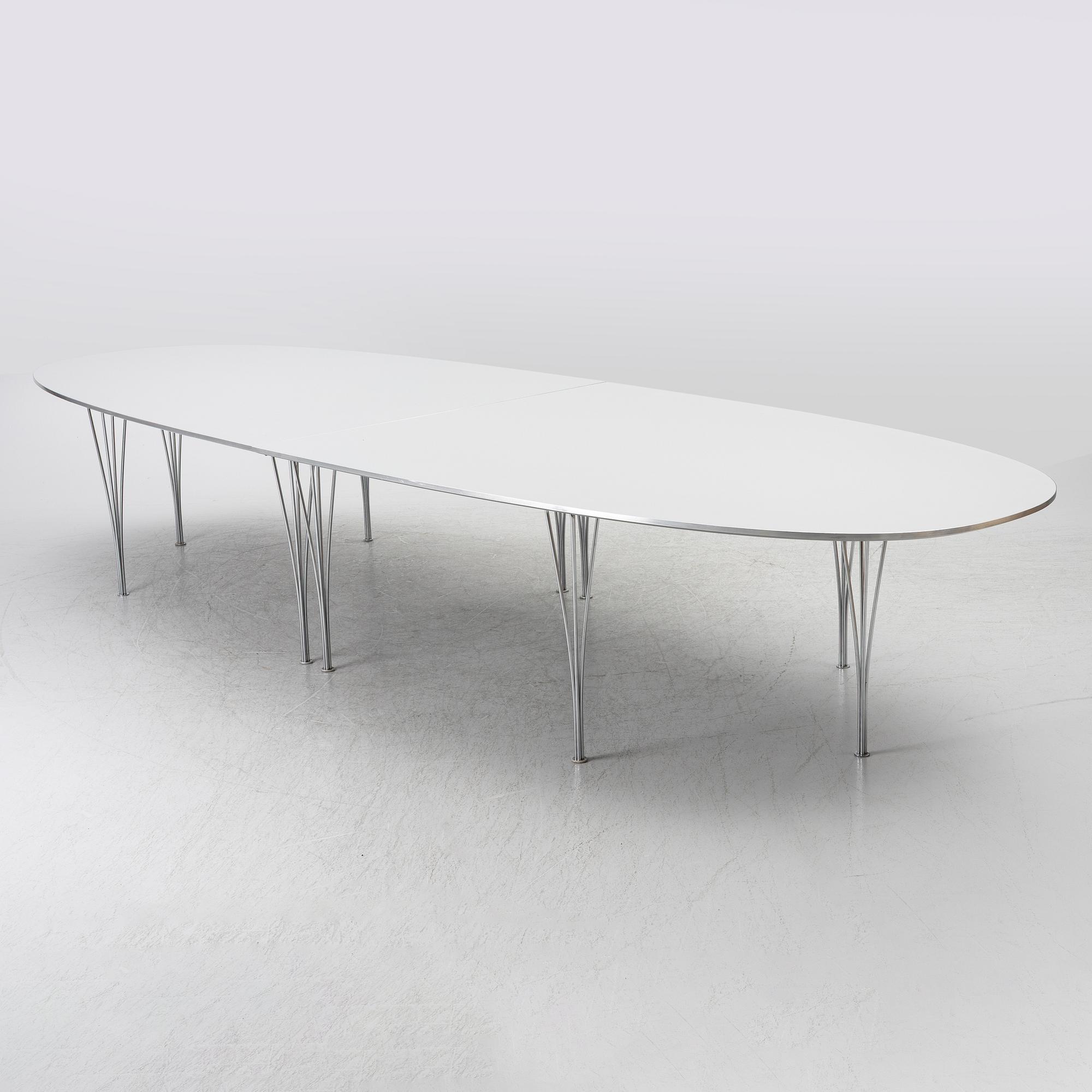 Bruno Mathsson, & Piet Hein, conference table, "Superellipse", Fritz Hansen, Denmark.