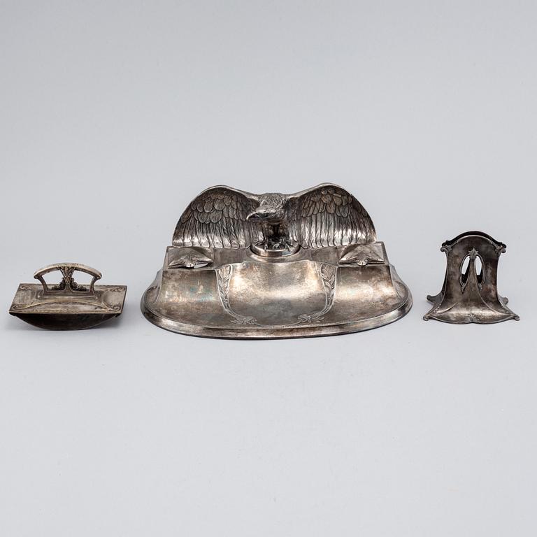 A three piece writing set from WMF, first half of the 20th century.