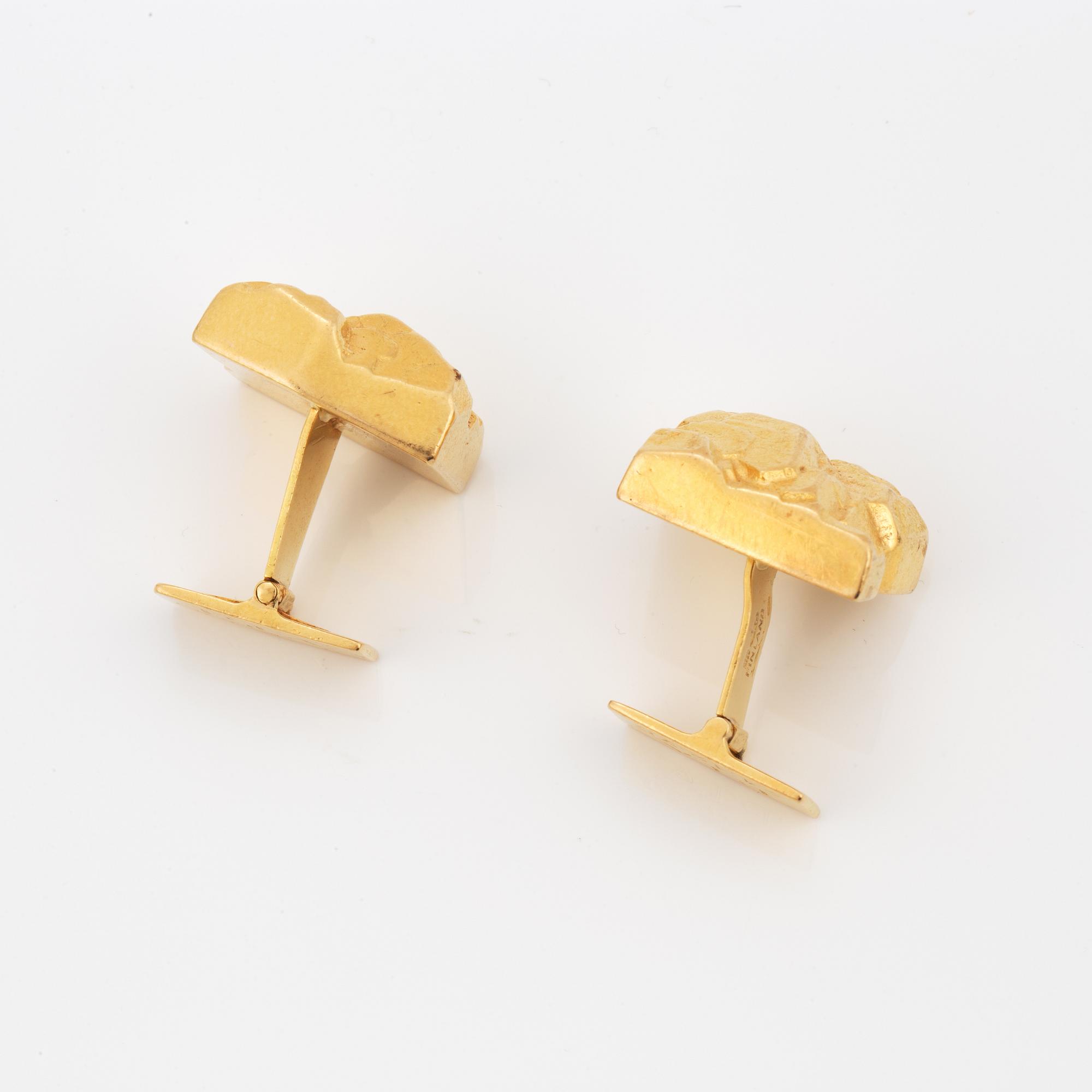 BJÖRN WECKSTRÖM, MANSCHETTKNAPPAR, 18K guld. Lapponia.