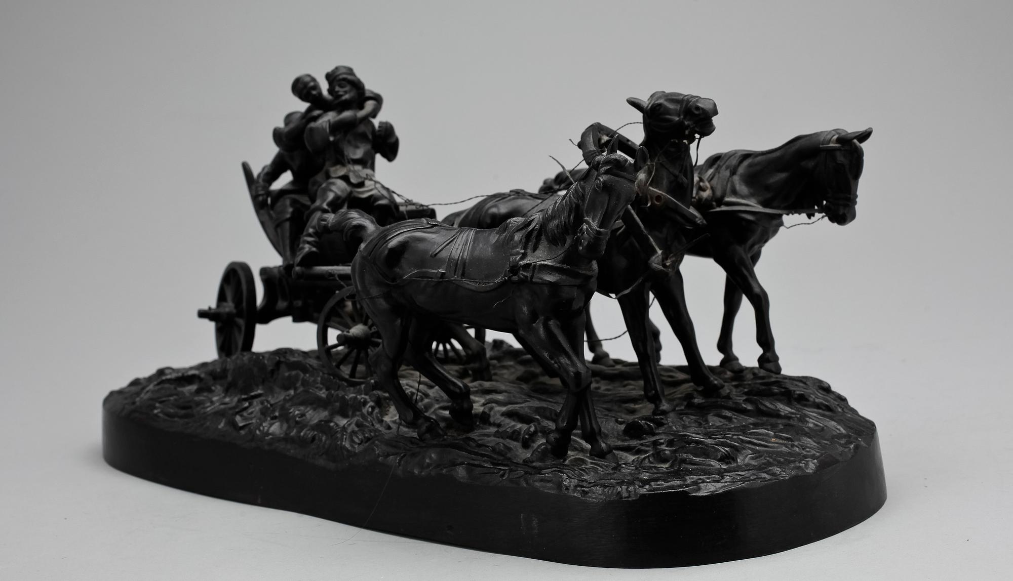 EVGENY ALEXANDROVITCH LANCERAY, EFTER. Skulptur, Järn. Ej signerad. Otydlig gjutarstämpel.