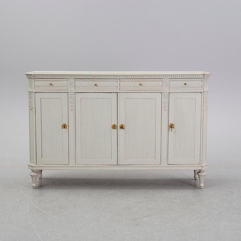 A painted Gustavian style cupboard, 19th Century.