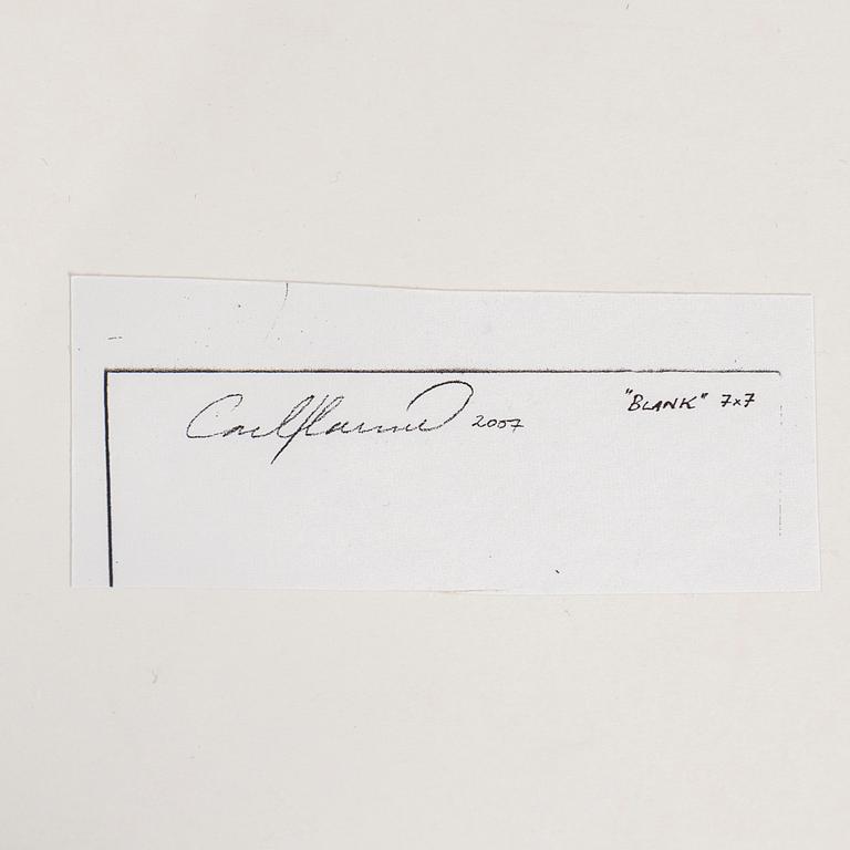 CARL HAMMOUD, drawing signed and dated 2007 on verso.