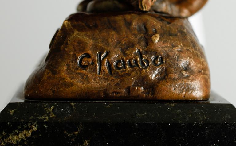 CARL KAUBA, skulptur, brons, sign.